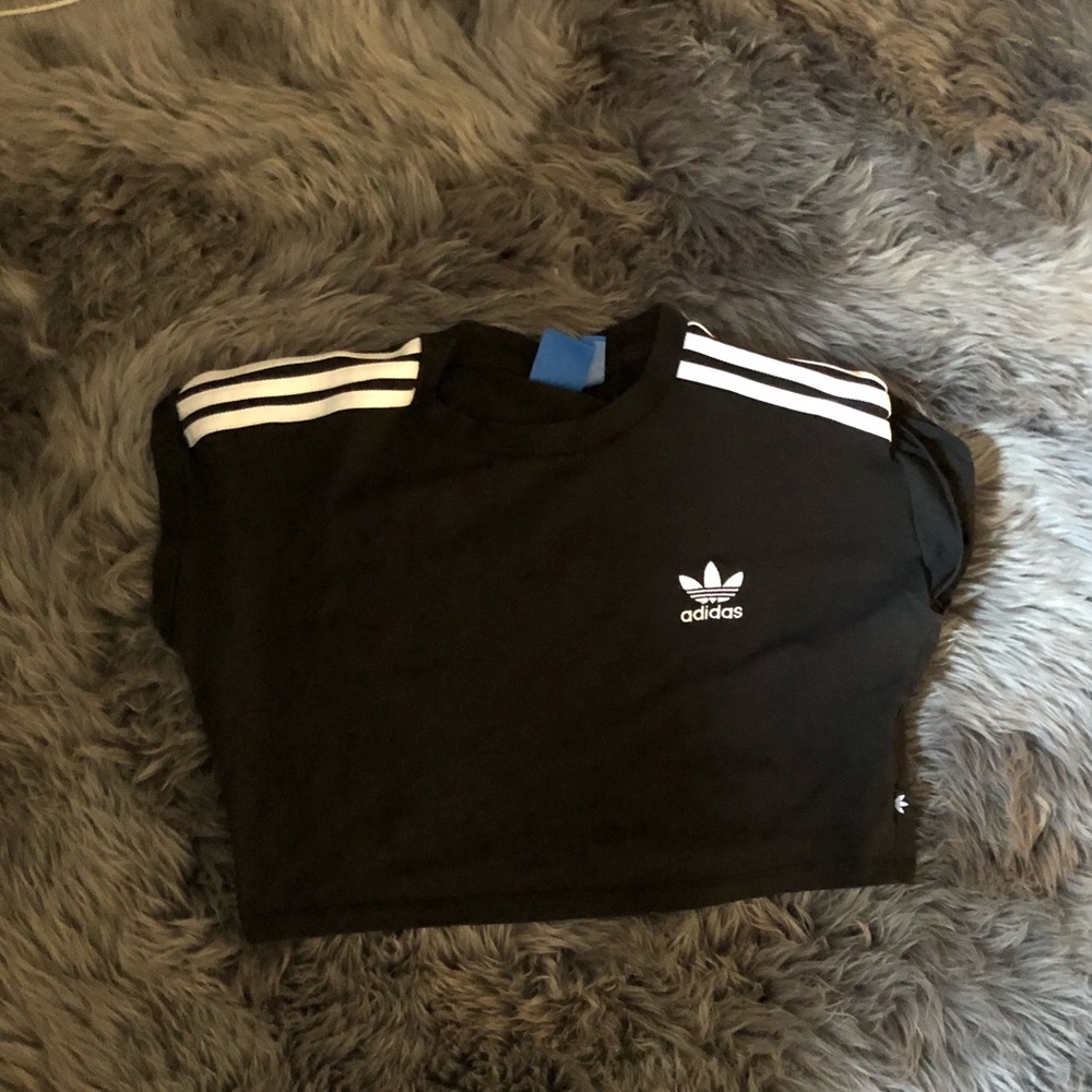 Adidas Black Cropped Tee